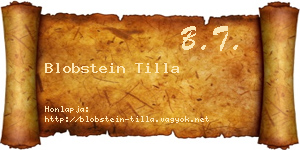 Blobstein Tilla névjegykártya